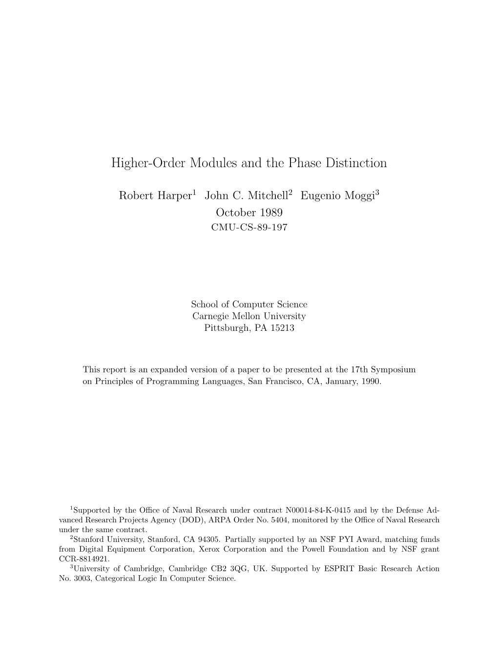 Higher-Order Modules and the Phase Distinction