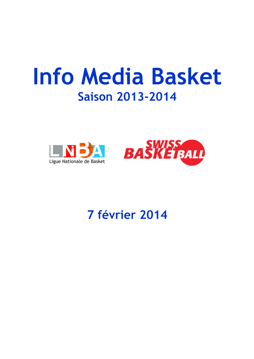 Info Media Basket Saison 2013-2014