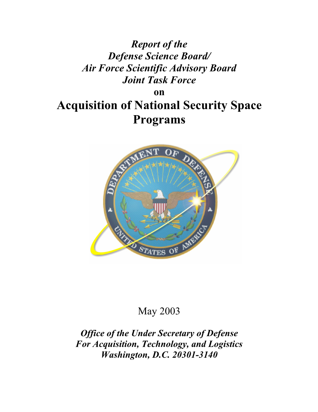 Acquisition of National Security Space Programs