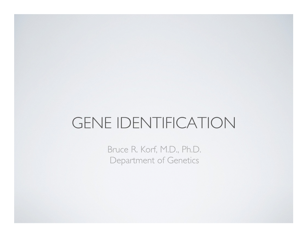Gene Identification 2015.Pptx