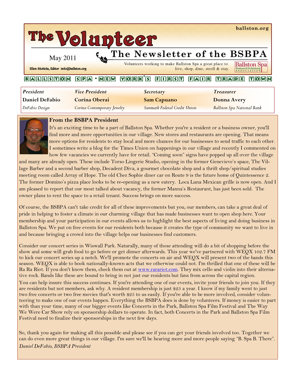 May 2011 BSBPA Newsletter DRAFT