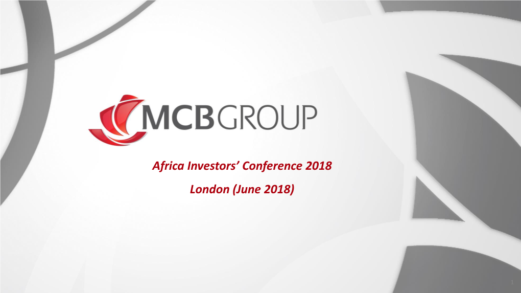 Africa Investors' Conference 2018 London (June 2018)