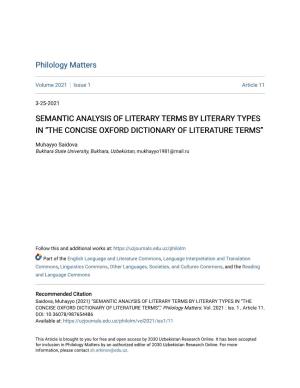 The Concise Oxford Dictionary of Literature Terms”