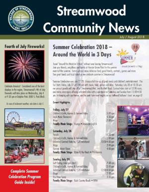 Streamwood Community News July / August 2018