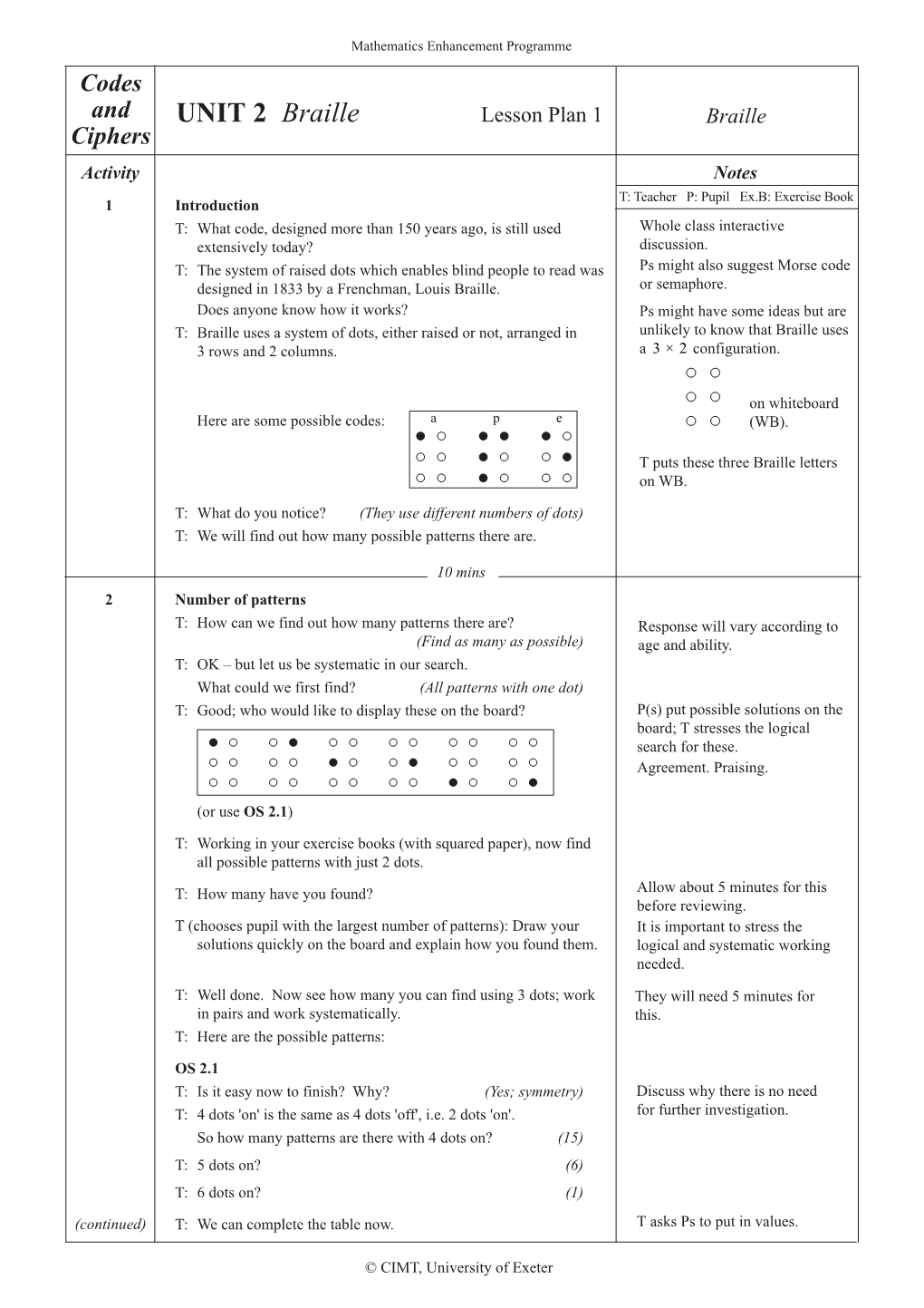 UNIT 2 Braille