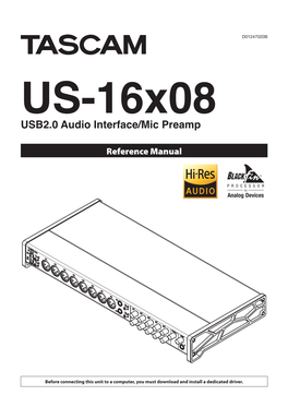 US-16X08 Reference Manual