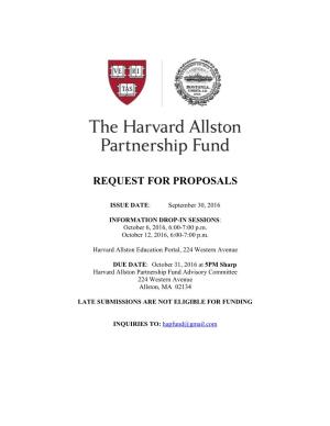 The Harvard Allston Partnership Fund