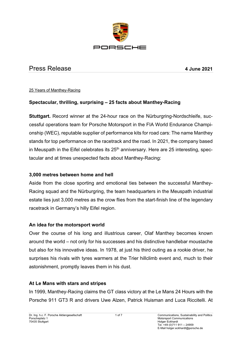 Press Release 4 June 2021