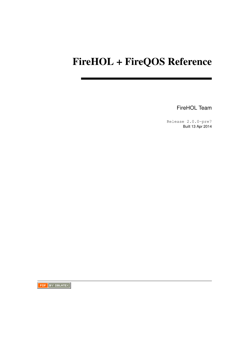 Firehol + Fireqos Reference