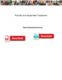 Priscilla and Aquila New Testament