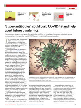 'Super-Antibodies' Could Curb COVID-19 and Help Avert Future