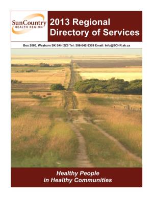 2013 Regional Directory of Services