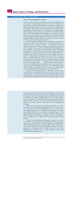 Slopes, Rates of Change, and Derivatives