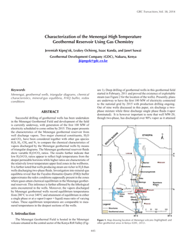 Characterization of the Menengai High Temperature Geothermal Reservoir Using Gas Chemistry