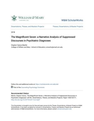 The Magnificent Seven: a Narrative Analysis of Suppressed Discourses in Psychiatric Diagnoses