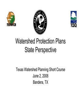 Plum Creek Watershed Protection Plan Presented By
