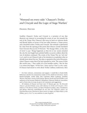 Davies. Troilus and Siege