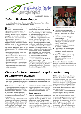 Salam Shalom Peace Clean Election Campaign Gets