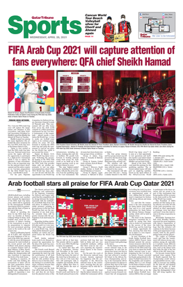 FIFA Arab Cup 2021 Will Capture Attention of Fans Everywhere: QFA Chief Sheikh Hamad