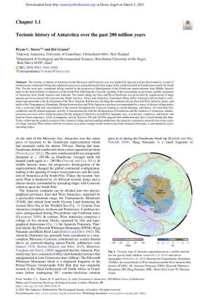 Chapter 1.1 Tectonic History of Antarctica Over the Past 200 Million Years