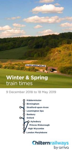 Winter & Spring Train Times