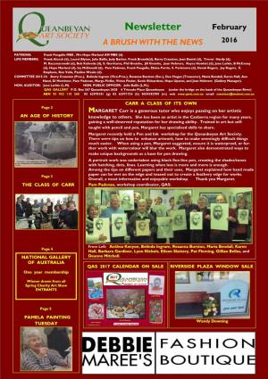 September 2016 Newsletter of the Queanbeyan Art Society Pagepage 4