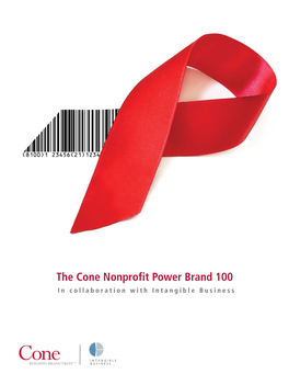 The Cone Nonprofit Power Brand 100 in Collaboration with Intangible Business Table of Contents