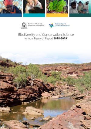 Biodiversity and Conservation Science Annual Research Report 2018-2019