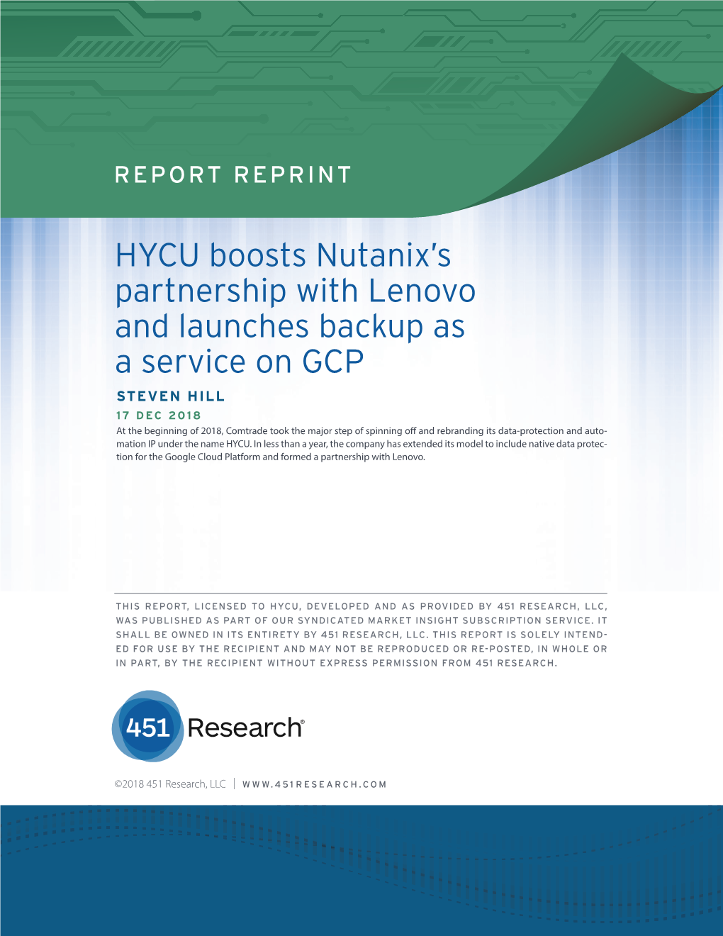 HYCU Boosts Nutanix's Partnership with Lenovo and Launches Backup