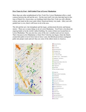 Self-Guided Tour of Lower Manhattan More Than Any