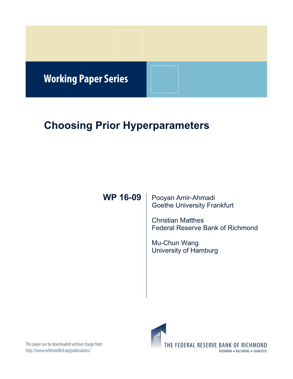 Choosing Prior Hyperparameters