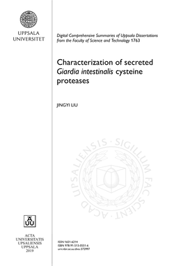 Characterization of Secreted Giardia Intestinalis Cysteine Proteases