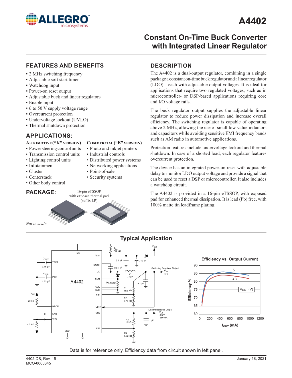 Constant On-Time Buck Converter with Integrated Linear Regulator