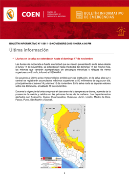 Última Información