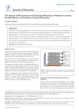 The Impact of Microanatomy and Changing Physiology of Stratum Corneum, the Skin Barrier, on Evolution of Atopic Dermatitis