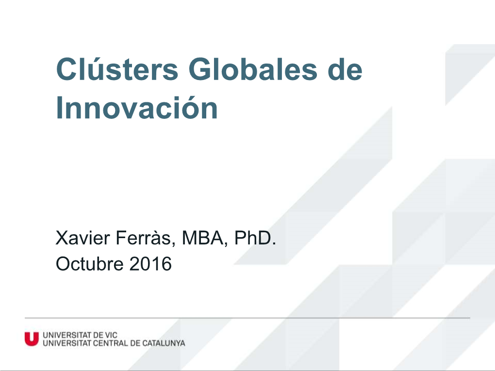 Clústers Globales De Innovación