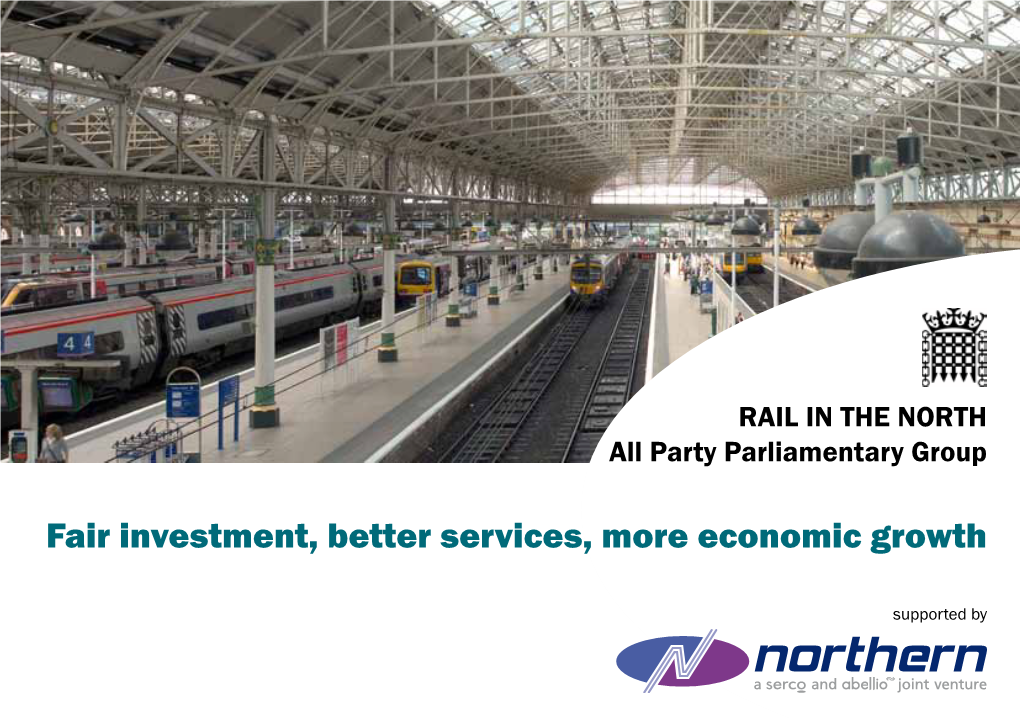 Fair Investment, Better Services, More Economic Growth