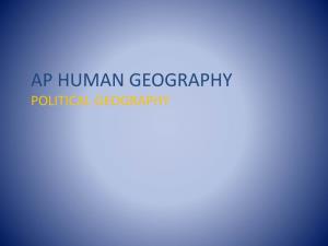 Ap Human Geography Political Geography 1