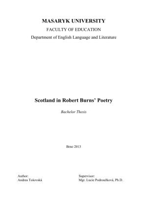 Scotland in Robert Burns' Poetry