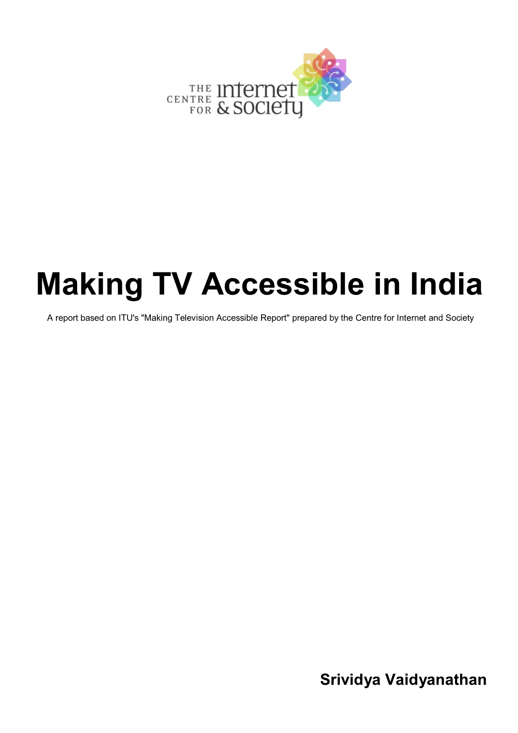 Making TV Accessible in India