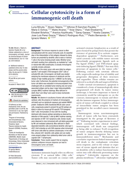 Cellular Cytotoxicity Is a Form of Immunogenic Cell Death