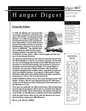 Hangar Digest Is a Publication of Th E Air Mobility Command Museum Foundation , Inc