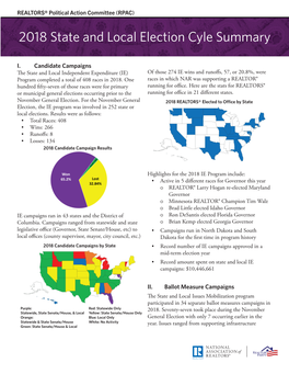 2018 State & Local Election Cycle Summary