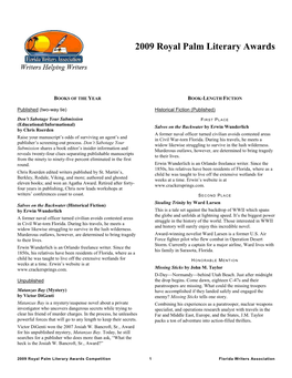 2009 Royal Palm Literary Awards