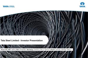 Tata Steel Limited - Investor Presentation