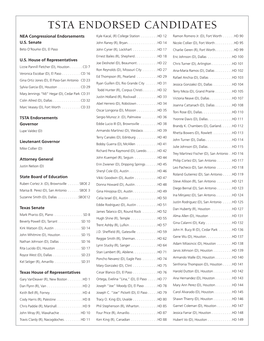 TSTA ENDORSED CANDIDATES NEA Congressional Endorsements Kyle Kacal, (R) College Station