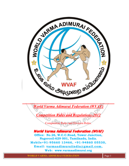World Varma Adimurai Federation (WVAF)