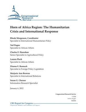 Horn of Africa Region: the Humanitarian Crisis and International Response