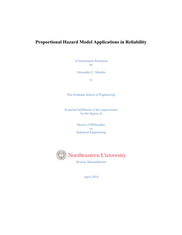 Proportional Hazard Model Applications in Reliability