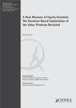 A New Measure of Equity Duration: the Duration-Based Explanation of the Value Premium Revisited